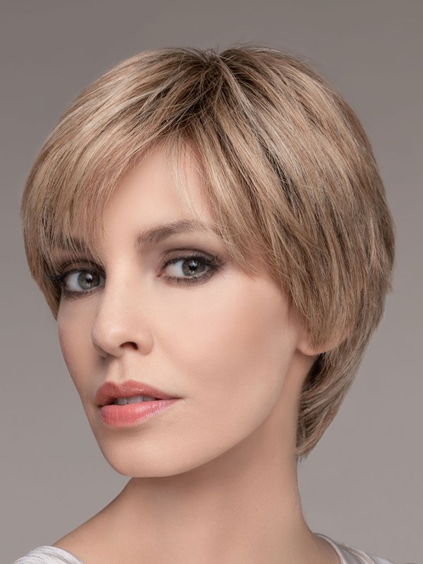 Ivory. Designer: Ellen Wille; Type: Human hair; Length: Short.